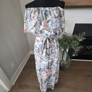 Floral Off-Shoulder Maxi Dress